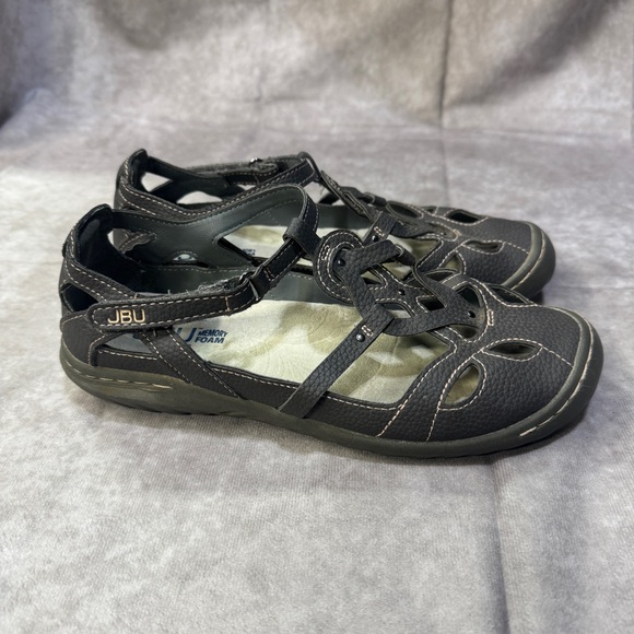 JBU By Jambu Womens Gray Sydney Flat Strappy Sandals Size 7 - Picture 3 of 6